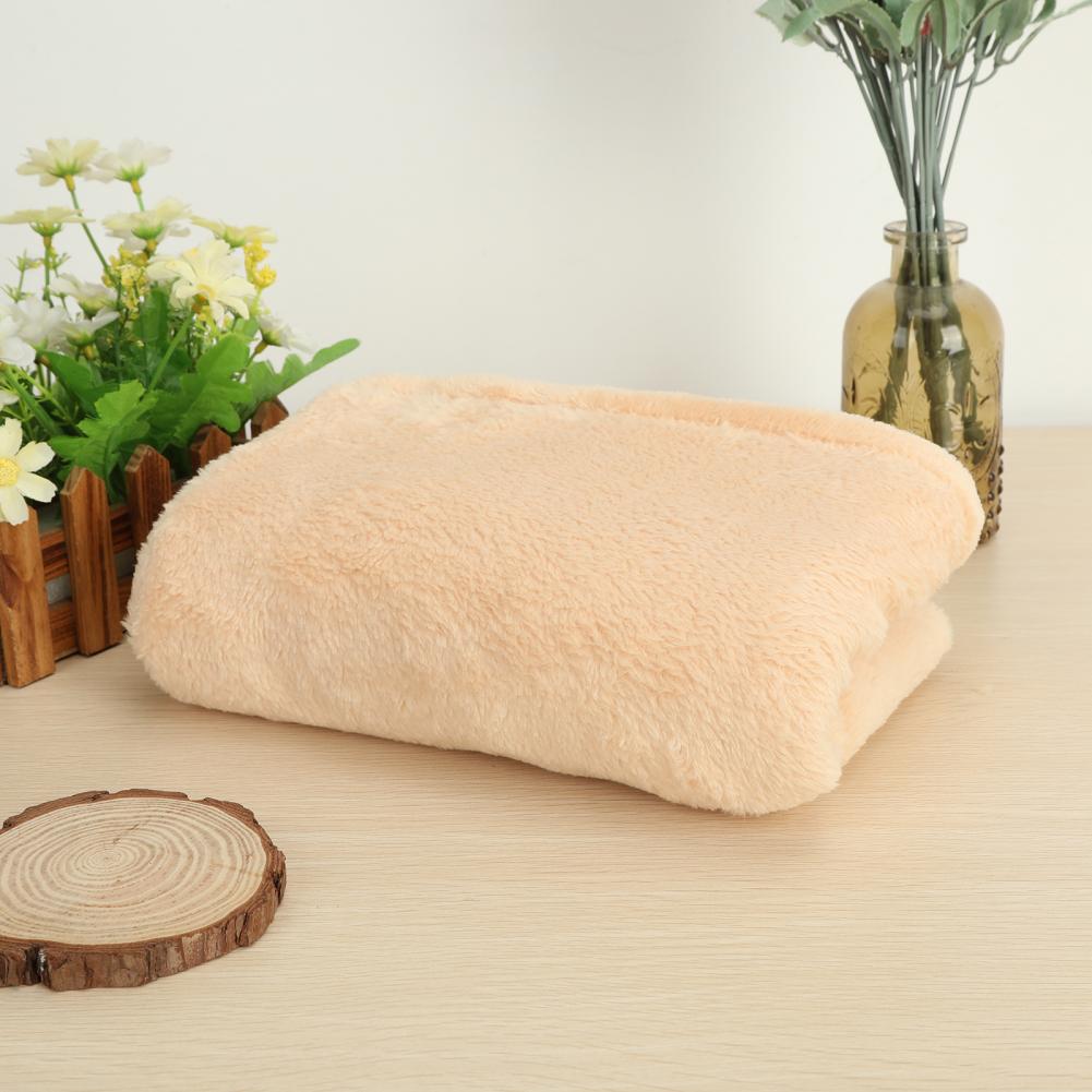 Fluffy Winter Coral Fleece Blankets Plain Bedspreads Thick Warm Soft Throw Blankets Universal Solid-color Sofa Cover Bed Cover