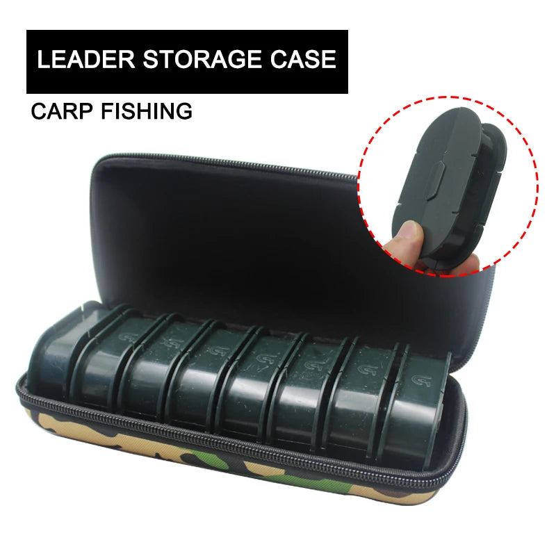 1Box Carp Fishing Tools Leader Storage Case Box Carp Lead Fishing Weights Ready Leadcore  For Ronnie Rig Storage Box Tackle