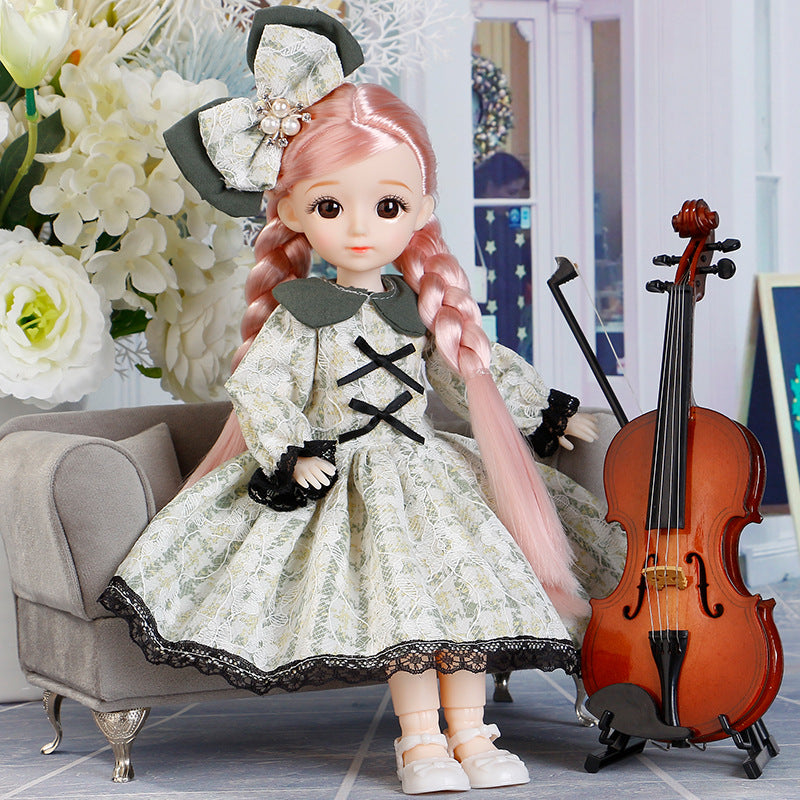 2024 New BJD Doll 30 Cm 1/6 Clothes with Multiple Joints Detachable 3D Eye Humanoid Doll Girl Dress Up Birthday Gift Toy