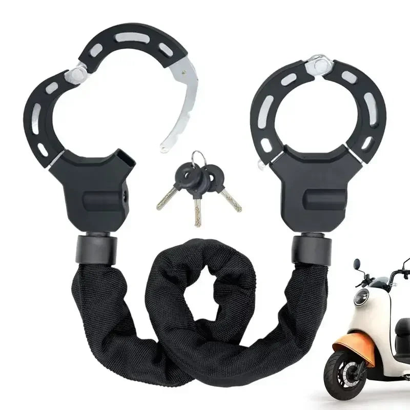 Motorcycle Anti-Theft Alloy Steel Handcuff Lock Heavy Duty Security Lock for Scooters Bicycles Prams E-Scooter Bike Accessories