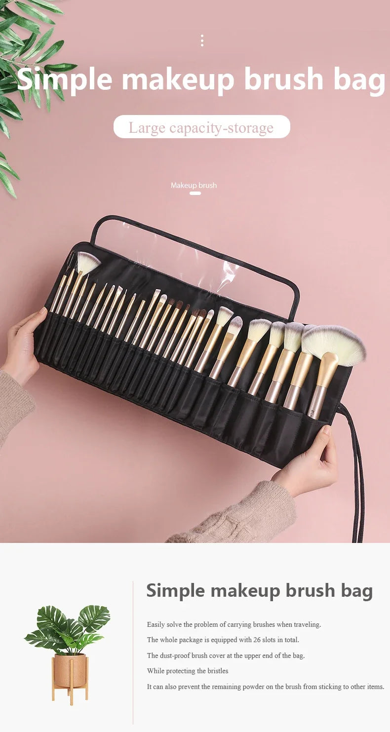 Makeup Bag Professional Makeup Artist Women's Cosmetic Brush Bag Travel Organizer Makeup Brushes Fold Empty Bag Neceser Mujer