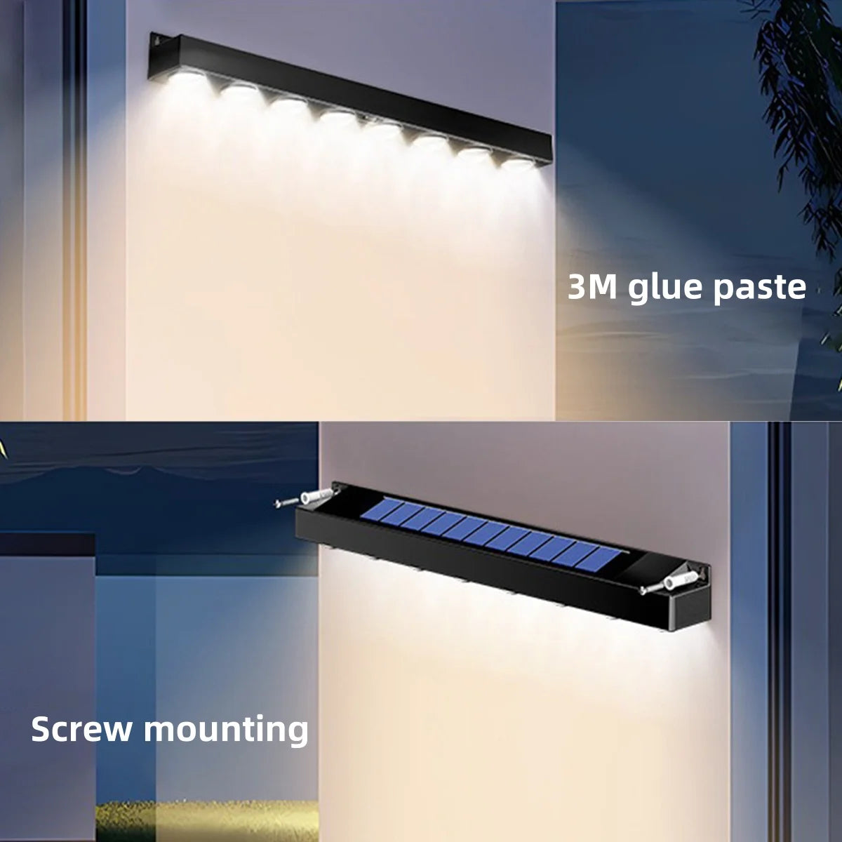 LED Solar Wall Light Outdoor Waterproof Garden Decoration Solar Powered Lamp Balcony Staircase Fence Home Atmosphere Lighting