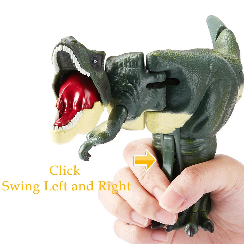 Children Dinosaurio Zazaza Plush Toy Creative Hand-operated Telescopic Spring Swing Dinosaur Fidget Toys Christmas Gifts for Kid