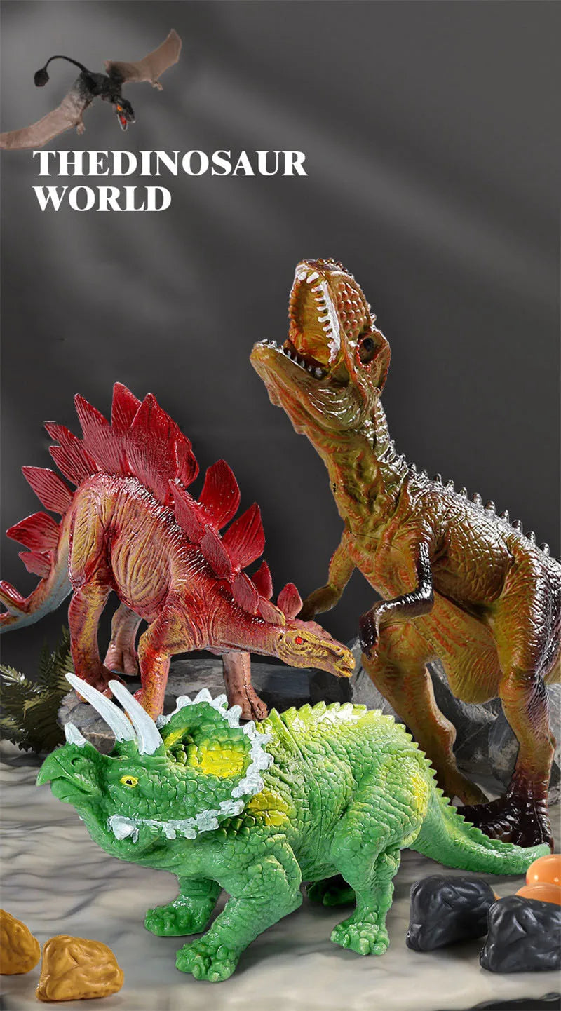 Simulation Jurassic Dinosaur Action Figures Dino Park Carnotaurus Ankylosaurus Tyrannosaurus Rex Model Decoration Toys Kids Gift