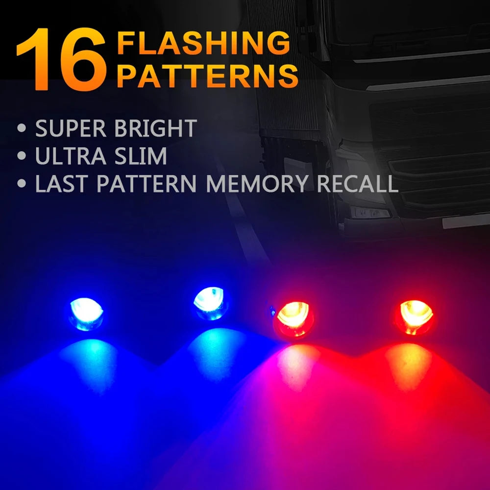 4 in 1 Car LED Eagle Eye Emergency Warning Strobe Light Wireless Remote Control Day Running Light DRL For Truck Motorcycle 12V