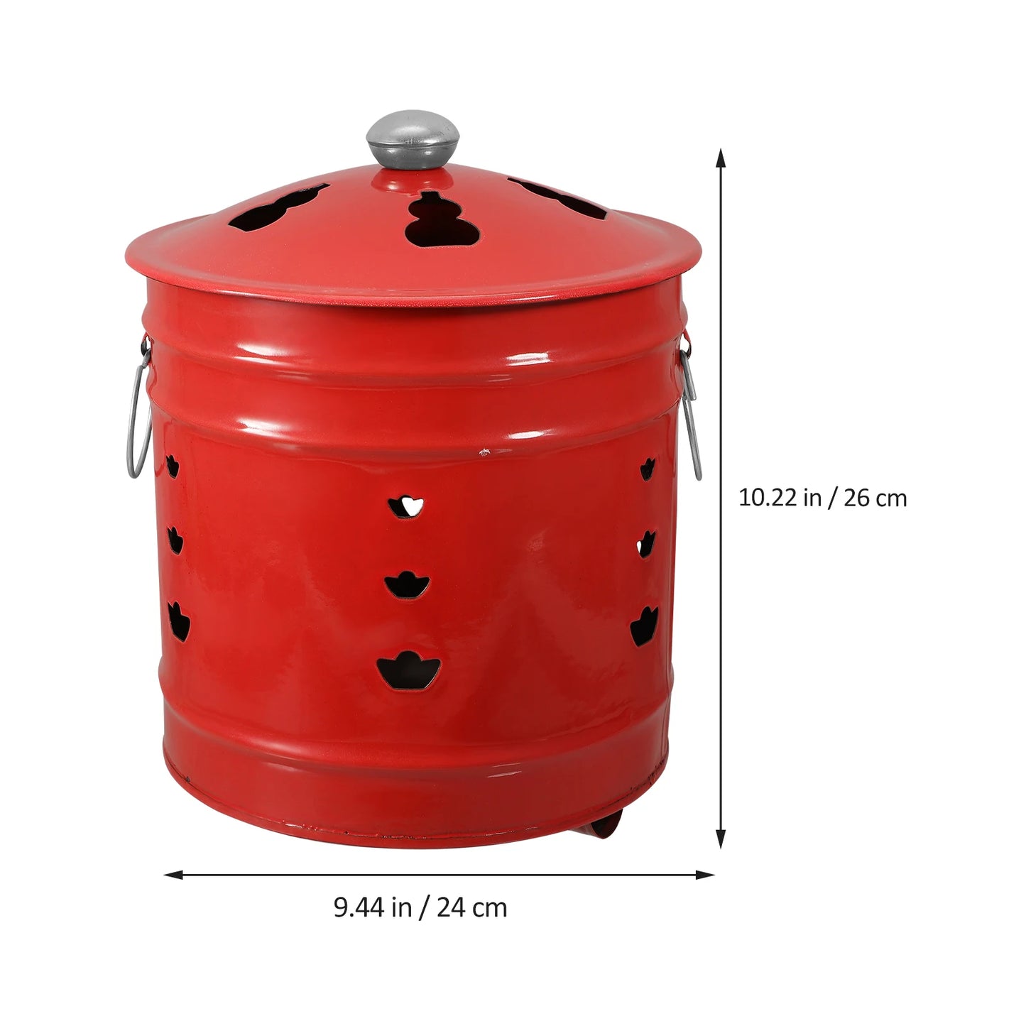 Burn Incinerator Fire Barrel Cage Pit Burning Can Bin Yard Garden Bucket Waste Outside Barrels Metal Bonfire Paper Leaves