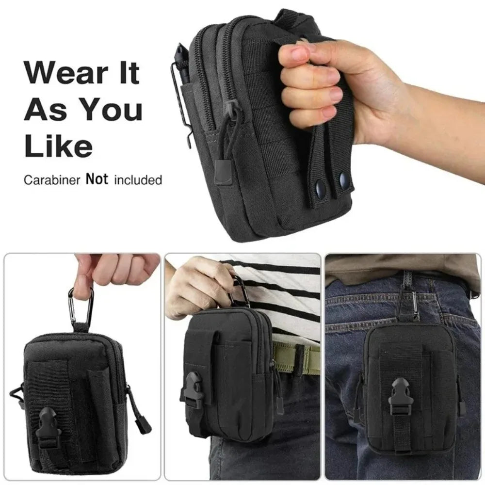 Tactical Molle Waist Pouch Outdoor Hunting Camping Men EDC Tool Bag Utility Gadget Organizer Vest Pack Purse Mobile Phone Case