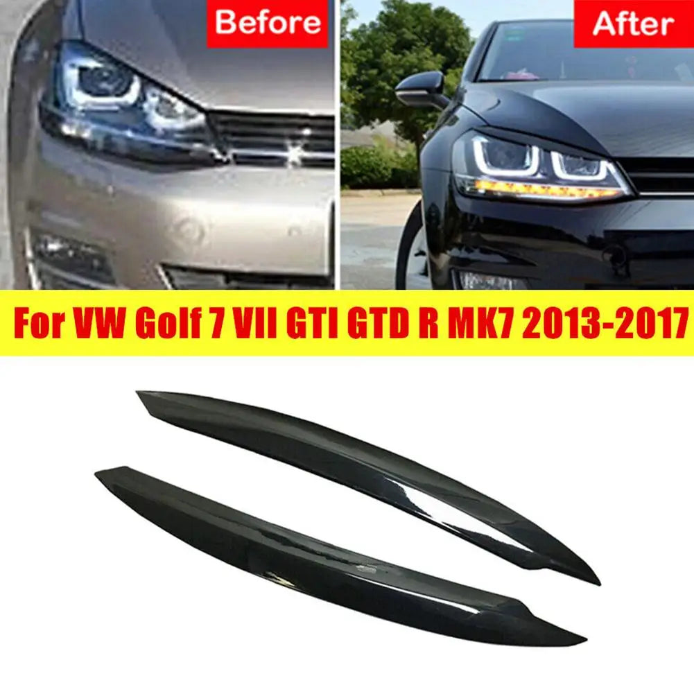 Auto Headlight Trim Lamp Eyebrow Headlight Cover Trim Decoration for VOLKSWAGEN VW Golf 7 MK7 Car Accessories