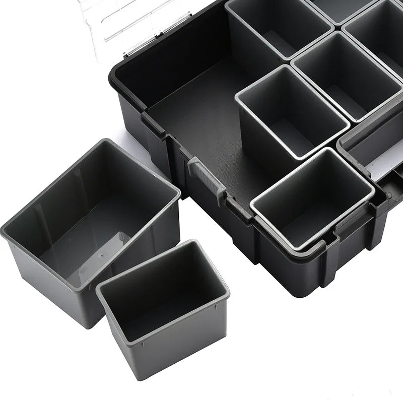 Stackable Tool Box Organizer Box Piece Container Garage Plastic Toolbox for Mechanic Workshop Suitcase Screw Storage Box