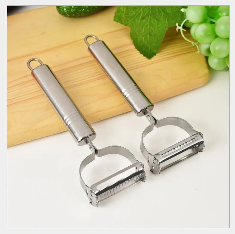 Stainless Steel Potato Cucumber Carrot Grater Julienne Peeler Vegetables Fruit Peeler Double Planing Grater Kitchen Gadget High