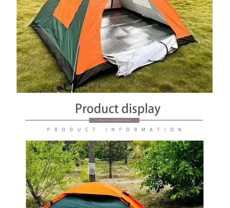 Portable Hand Throwing Tent Outdoor Camping Folding Fully Automatic Tent 3-4 People Beach Easy Quick Opening Two People