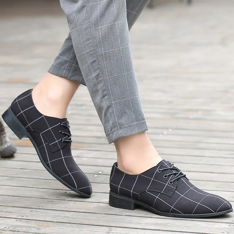 Mens Dress Shoes Summer New Men's Plus Size Casual Shoes Breathable Pointed Toe Old Beijing Cloth Shoes Canvas Leather Shoes