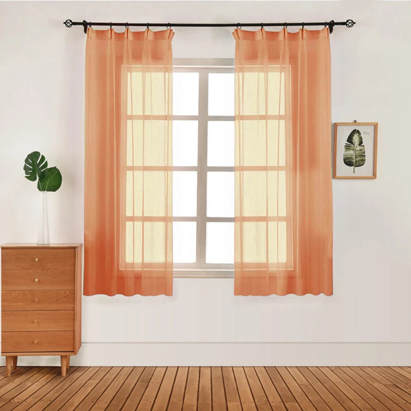 1PC 100x130cm Bedroom Modern Window Tulle Curtain Panel Voile High Quality Decoration For Your House Curtain Home Textile Tools