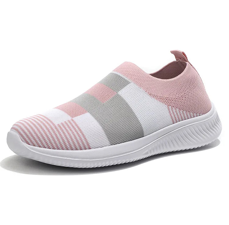 Women Shoes Mix Color Summer Shoes Casual Sneakers Women Elastic Breathe Sport Sneaker Female Flat Shoes Sports Tennis For Lady