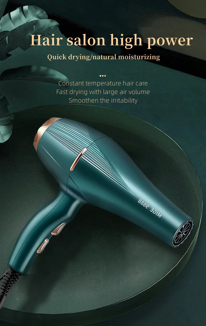 Fashionable High-Speed Hair Dryer  High-Power Quick Drying Hair Care Silent Home Hair Salon Tools Buy 1 Get 6 Free