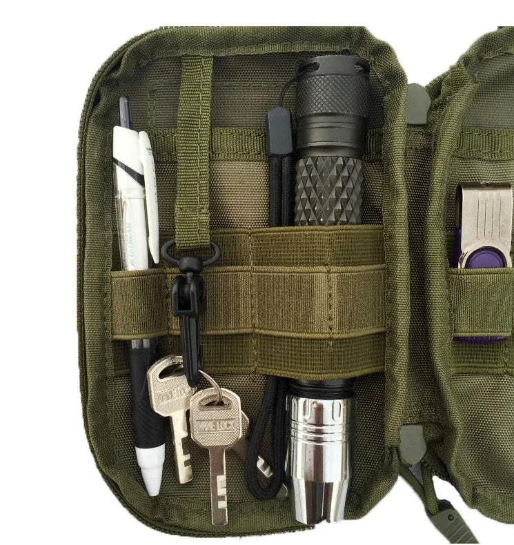 Outdoor Multifunctional EDC Accessory Bag Molle Undershirt Hanging Bag Casual Sports Organizer Phone Waist Bag