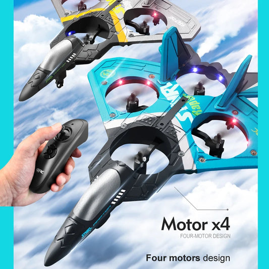 Four-rotor Drone RC Aircraft fighter aircraft model glider foam drone children primary school boy toy plane