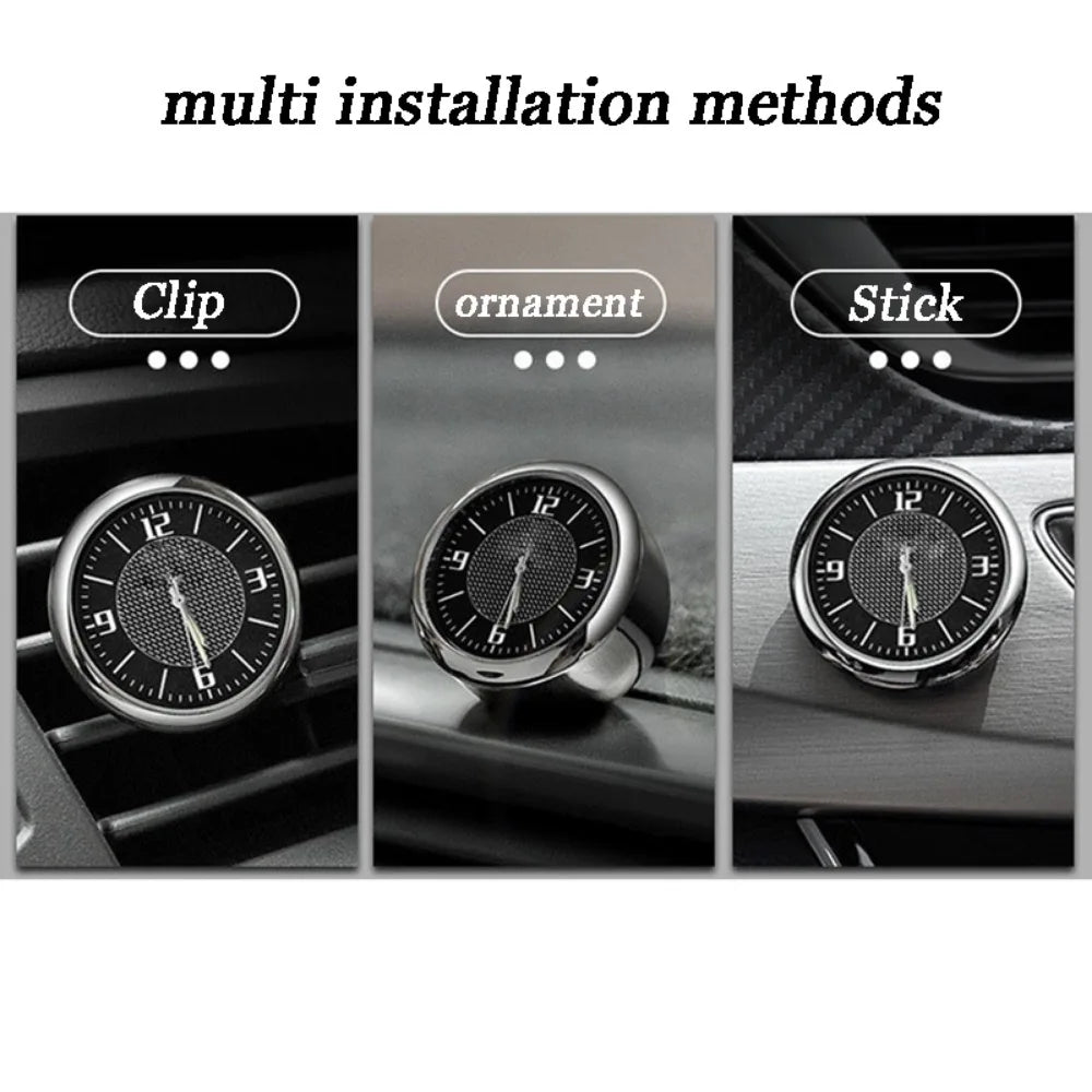 New Car Clock Ornaments Auto Watch Air Vents Outlet Clip Mini Decoration Automotive Dashboard Time Display Clock Car Accessories