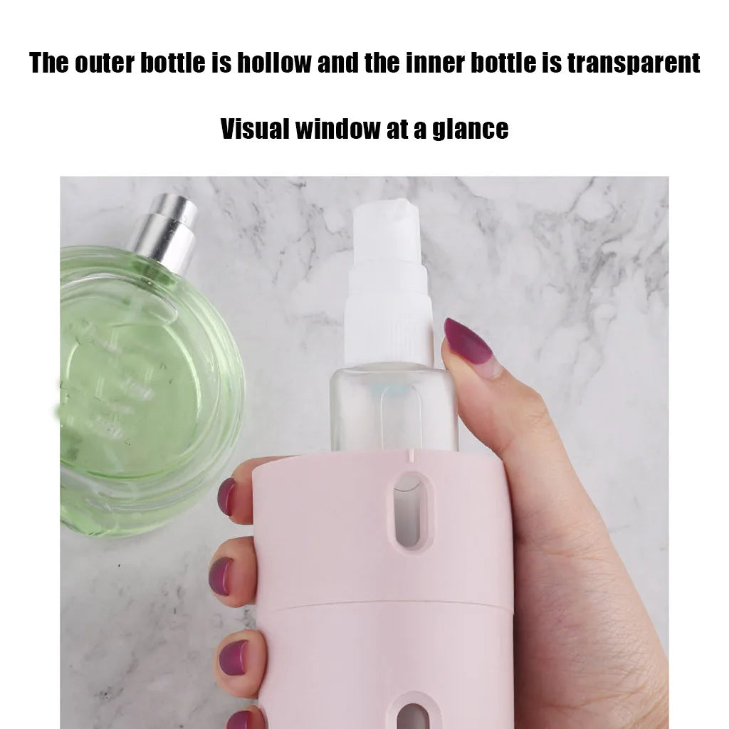 Travel Dispenser Split Bottle Shampoo Lotion Shower Gel Soap Bottle 4 in 1 Empty Sub-bottle Press Container Bottles