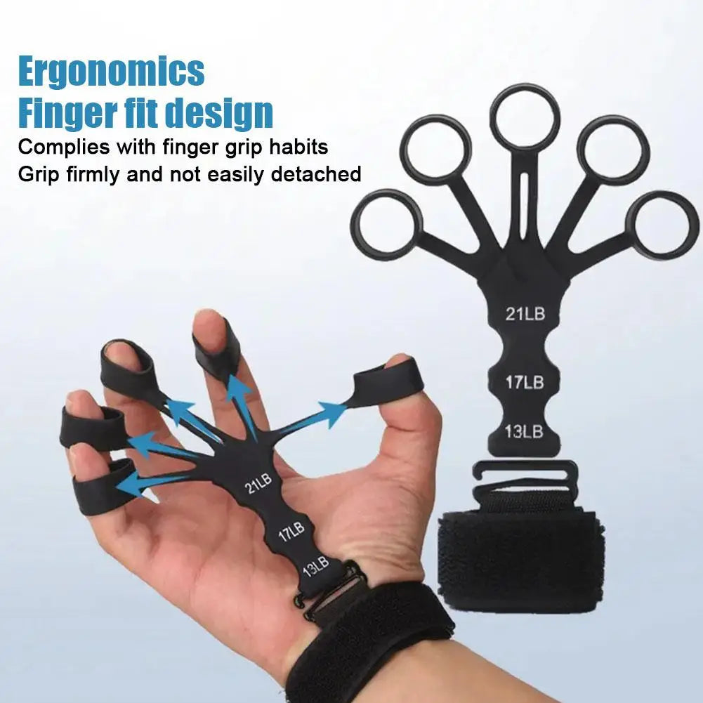 Silicone Finger Gripster Grip Exerciser Finger Strengthener Guitar Training Gym Fitness Trainer Sports Equipment Accessories