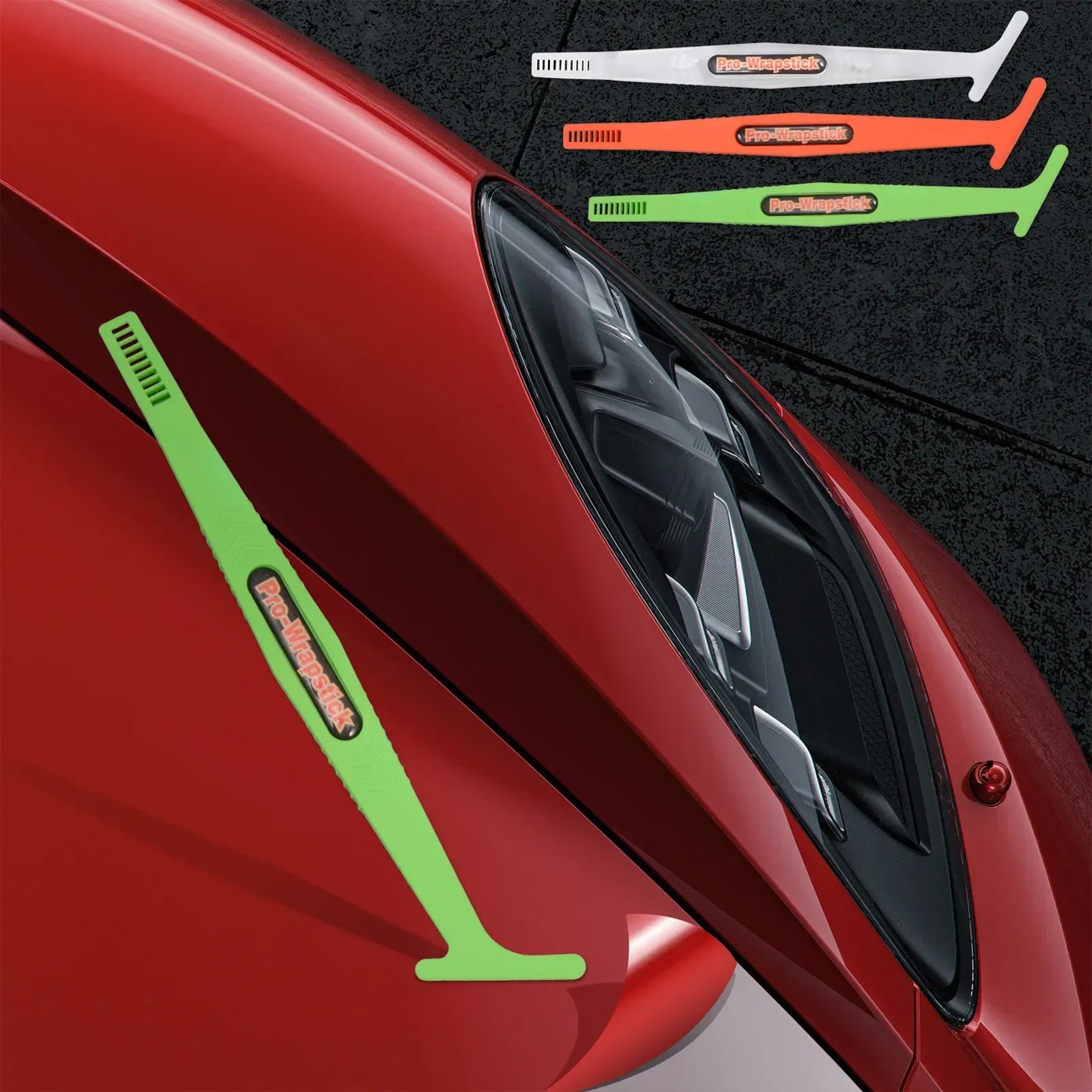 3 Pcs Car Wrap Stick Magnet Micro Squeegee Car Vinyl Wrap Soft Magnet Plastic Scraper Wrap Stick Window Decal Auto Accessories