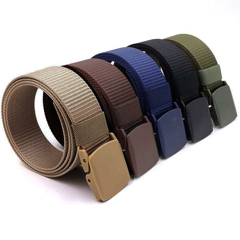 Automatic BuckleLight Comfortable Non-metal Military  NylonBelt Outdoor Hunting Multifunctional Tactical CanvasBelt High Quality