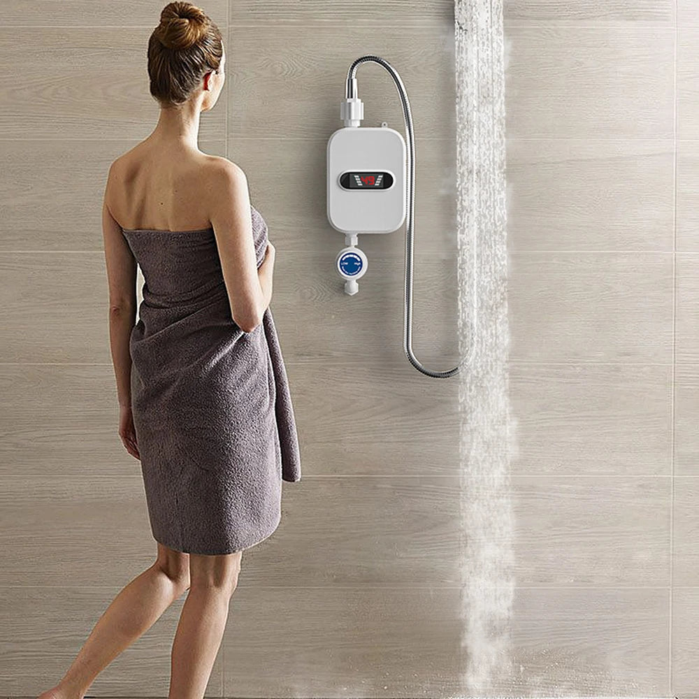 Instant Water Heater Shower Bathroom Faucet EU Plug Hot Water Heater 3500W 110V 220V Digital Display For House Cottage Hotel