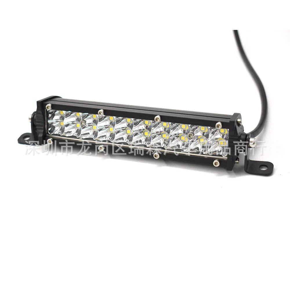 Car LED Work Light Super Bright Double Row Strip 7 Inch 60W Off-road Vehicle Truck Front Bar Middle Net Roof Light