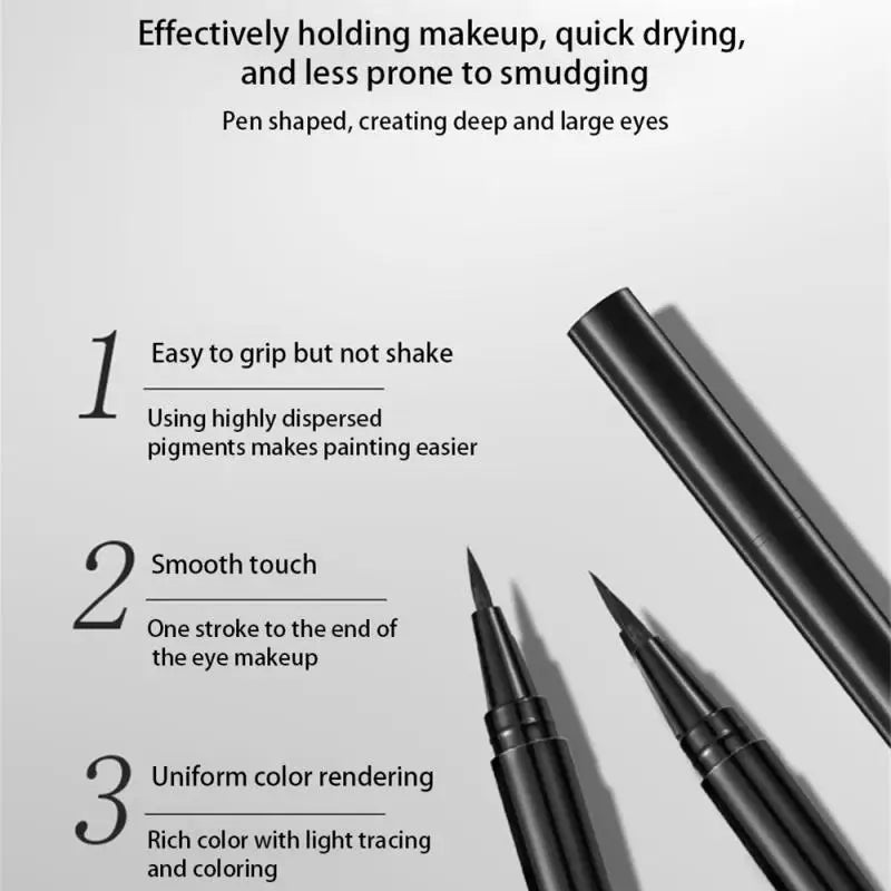 1/2/3PCS Small Gold Pen Quick-drying Eyeliner Waterproof Long-lasting Eyeliner Black/Brown Eyes Makeup Liquid Eyeliner Pencil