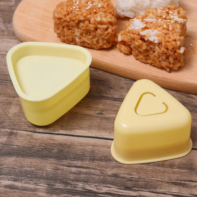 1/2Pcs Triangular Plastic Sushi Mold Onigiri Rice Ball Food Press Maker Japanese Bento Baby Rice Ball Molds Kitchen Accessories