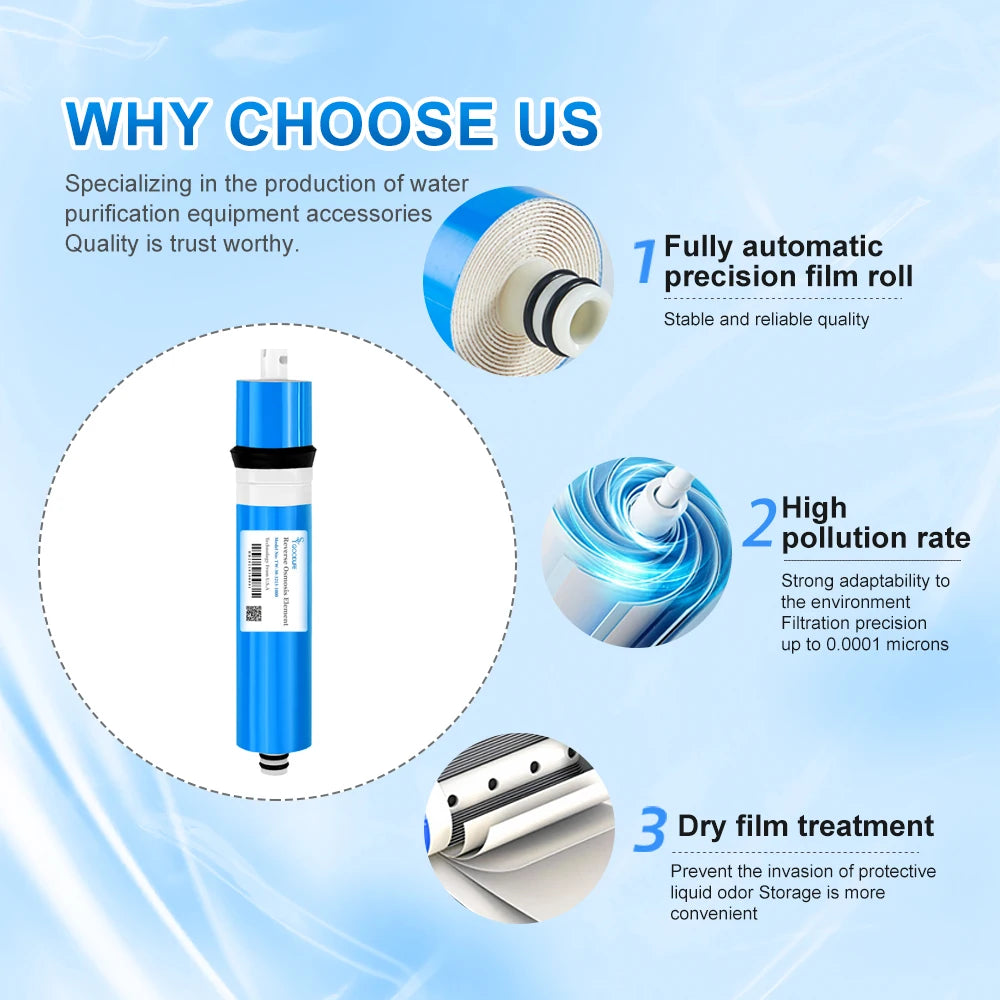 3213-800gpd RO reverse osmosis membrane filter displacement water system to remove residual chlorine