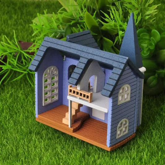 DIY Assemble Fairytale Town House Mini Doll Houses Dolls Miniature House Handicraft Wooden Miniature Handicraft Building