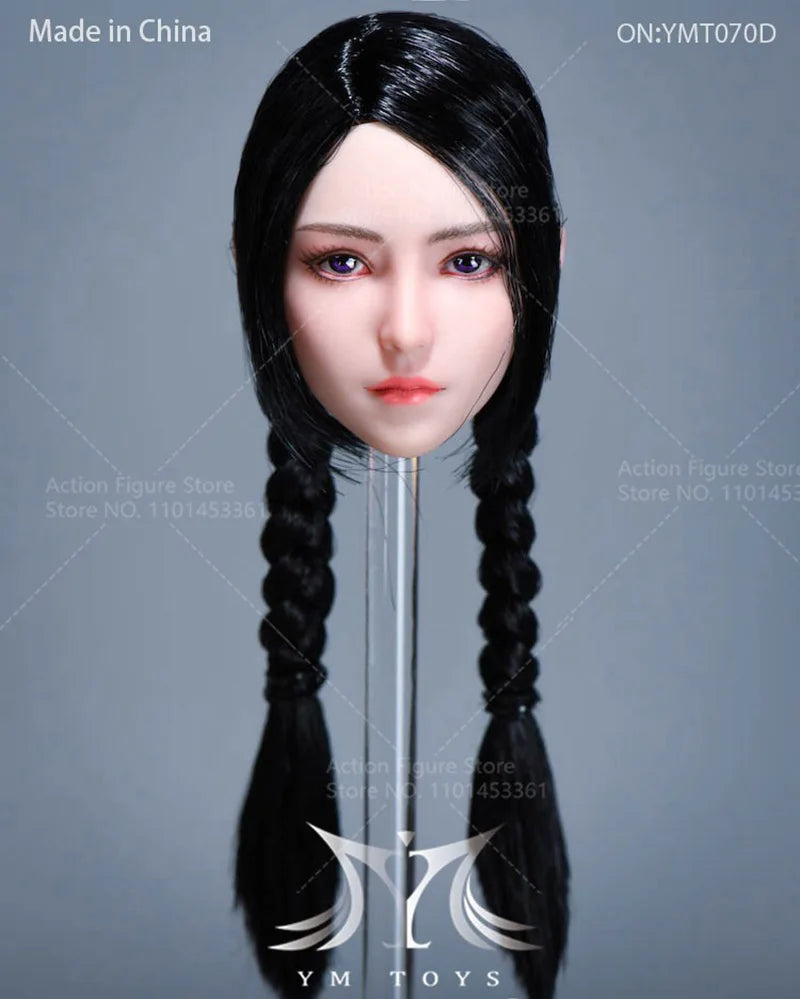 YMTOYS YMT070 1/6 Asian Female Soldier Xiao Cang Delicate Pretty Detail Head Sculpt Cute Loli Carving Model Fit 12" Figure Doll