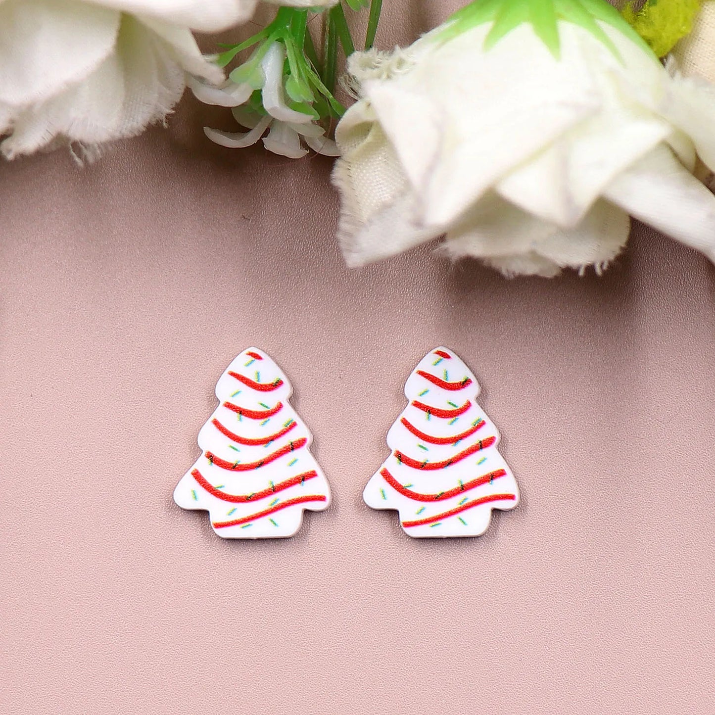 Set of 10 18mm New product CN Christmas Tree Cakes cute Acrylic Findings