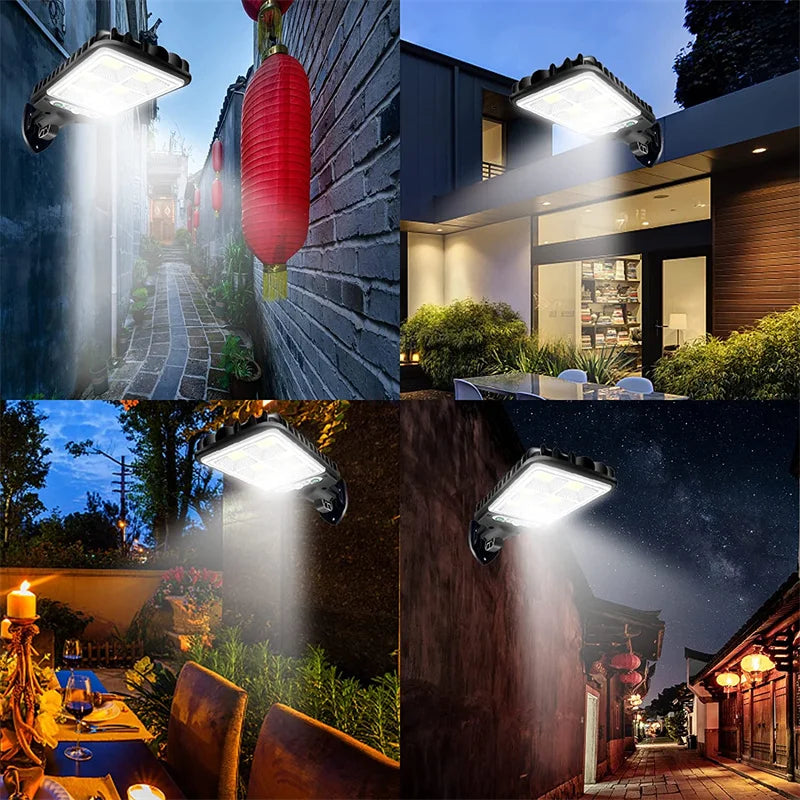 LED Solar Street Lights Outdoor 117COB 8 Pack Solar Lamp With 3 Light Mode Waterproof Motion Sensor Security Lighting for Garden