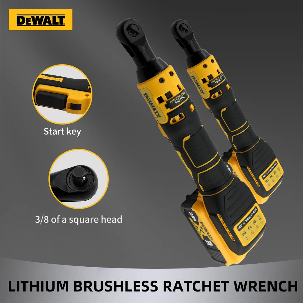 DEWALT DCF512 Brushless Cordless 1/2  3/8  Ratchet Wrench Compact Engineered Variable Speed Control   20V Battery Power Tool