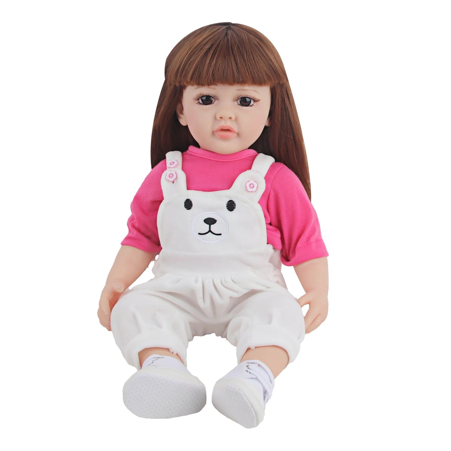 55CM 22 Inches Baby Reborn Girl Doll Full Body Soft Silicone Cute Newborn Dolls With Shoes,Clothes Girl's Best Gift Festival Toy