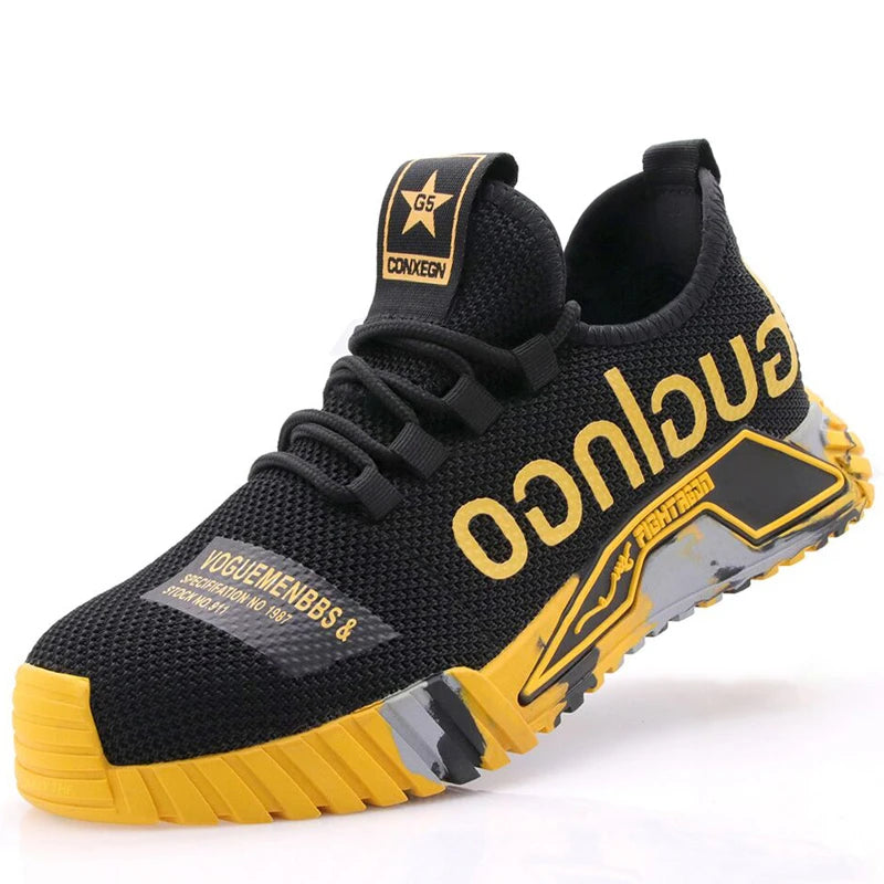 2024 New Work Sneakers Steel Toe Shoes Men Safety Shoes Puncture-Proof Work Shoes Boots Fashion Indestructible Footwear Security