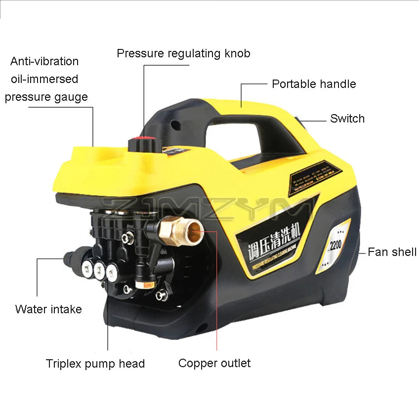 High Pressure Household Car Washing Machine 220V Small Automatic Induction Water Gun High Pressure Cleaning Tool Equipment