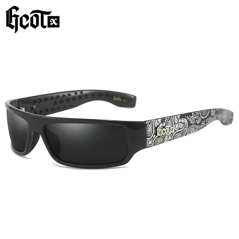 GCOTX Trendy Brand Motorcycle Gangster Style Hip Hop Fashion Polarized Sunglasses women men 2024 High quality trending product