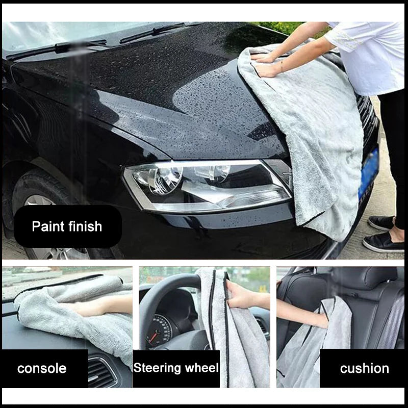 40x60/100Cm Microfiber Car Wash Towel Fast Drying Auto Cleaning Extra Soft Cloth High Water Absorption For Car Wash Accessorie