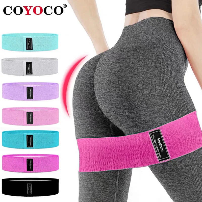 COYOCO Resistance Bands Fitness Booty Bands Hip Circle Fabric Fitness Expander Elastic Band for Home Workout Exercise Equipment