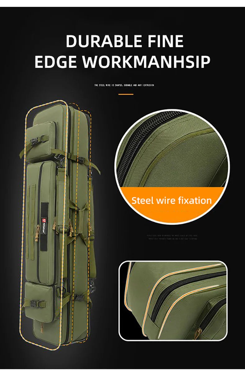 Fishing Rod Bag 70CM-130CM Multifunctional Waterproof Bags Large Fishing Reel Gear Outdoor Tactical Backpack Storage Case XA203G