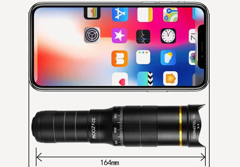 32X Telescope For Phone Mobile Photography Lens Zoom For Cell Camera For iPhone Zoom Mobile Lens Microscope For Phone Lenses