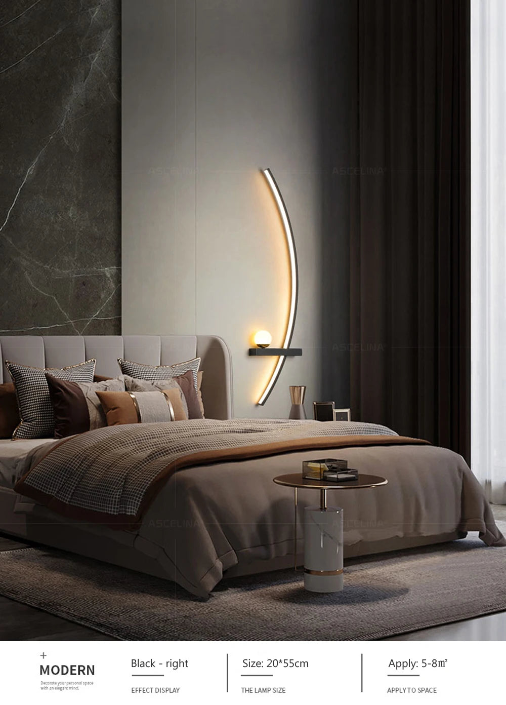 Nordic LED Wall Lamps Minimalist Lines Decorative Wall Sconces Bedroom Living Room Corridor Modern Aesthetic Lighting Luminaires