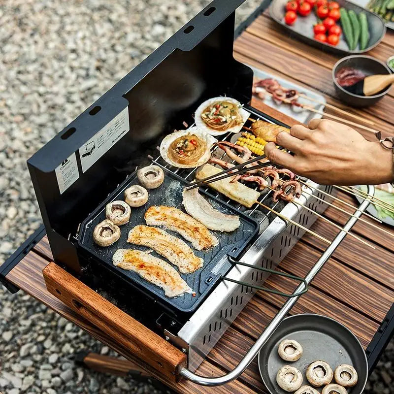 Naturehike outdoor camping picnic BBQ Grill Pan Square Aluminum Alloy Stainless steel Non Stick frying pan