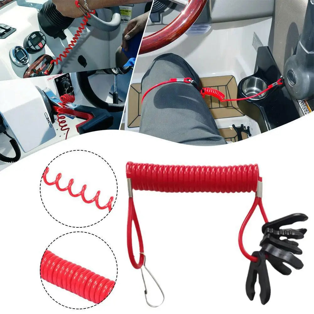 5 S Boat Engine Outboard Motor Kill Switch Lanyard Reminder Tether Flameout Rope Safety Motorboat Hot Rope Selling U T6h3