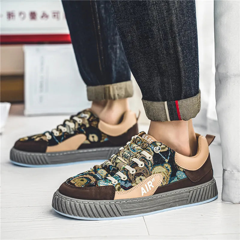 Men's Run Sneaker Walking Leather Shoes Youth Casual Cricket Shoes Fashion Trend Board Shoes Comfort Skateboard Shoes