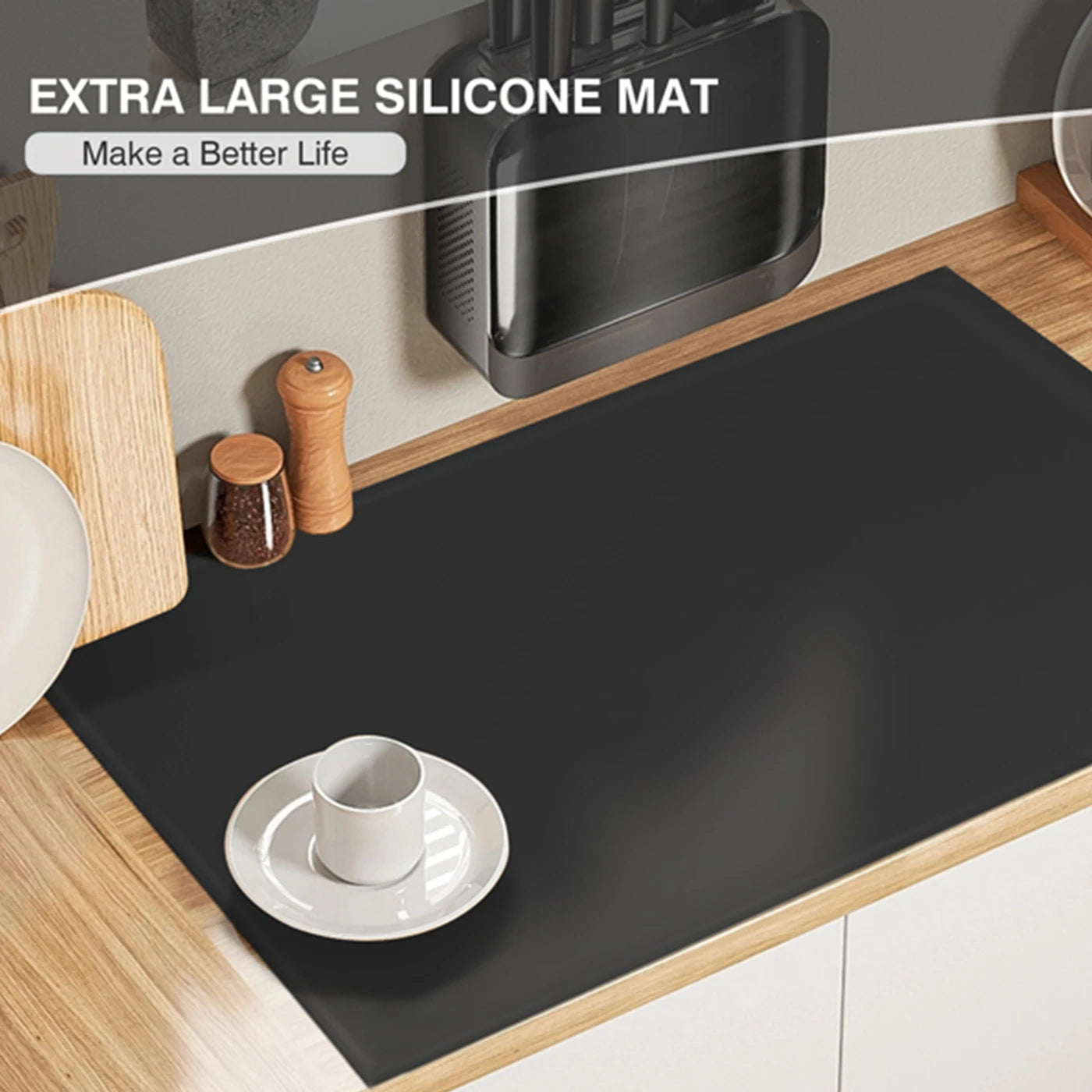 Extra Large Silicone Mat Placemat Table Heat Insulation Anti-Slip Washable Kitchen Dining Countertop Protector Pad Food Safe Mat