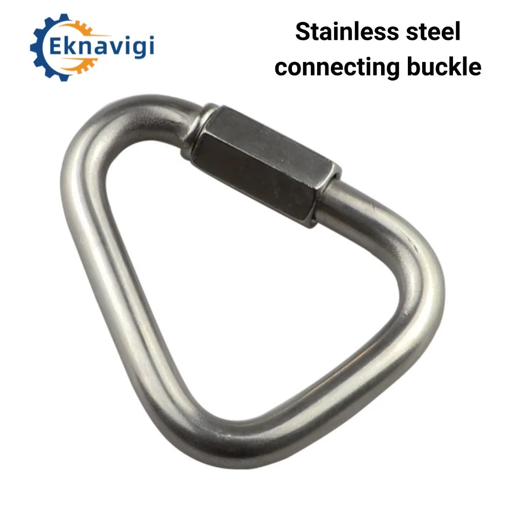 Stainless Steel 304 Triangle Arc Connection Buckle Meilong Lock Meilong Lock Mountaineering Safety Lock Fast Padlock Buckle